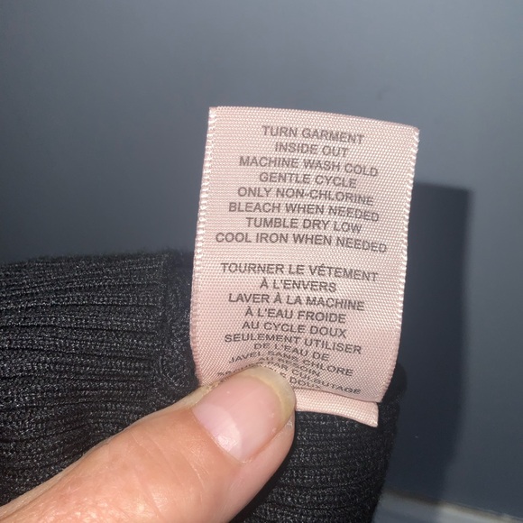 Philosophy Black V-Neck Ribbed Long Sleeve Soft Sweater for Women Large - Picture 7 of 8